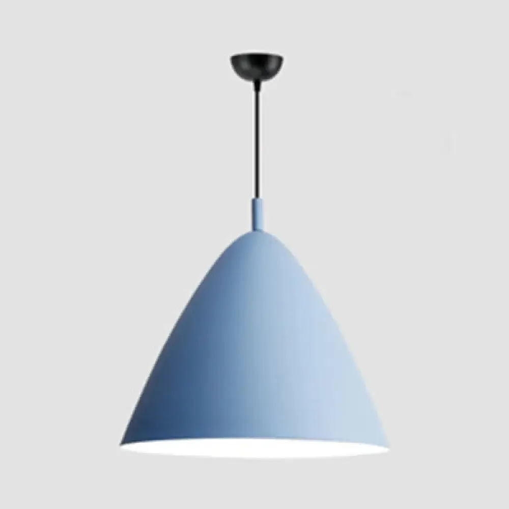 Nordic Candy Colored Pendant Pyramid Shade - 10.5/13/16 Inch - Aluminum Hanging Light for Cafe