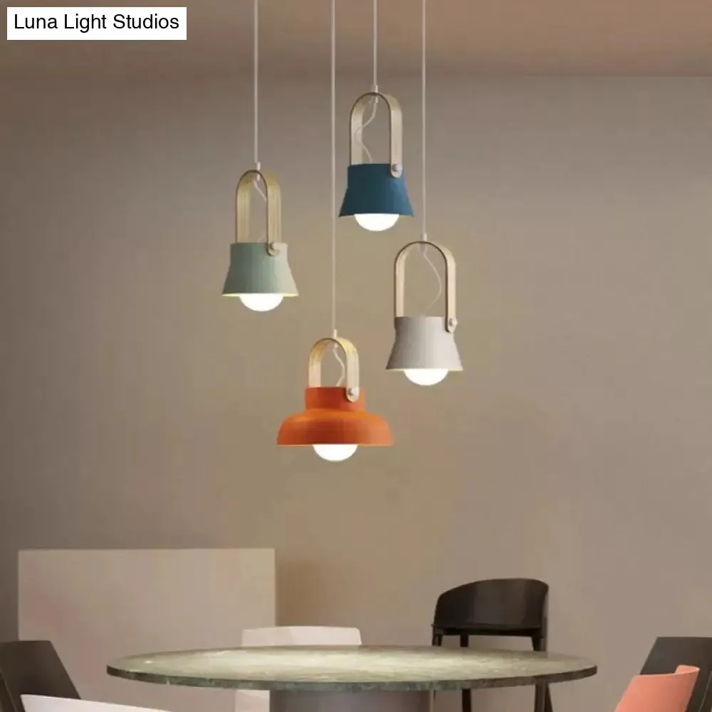 Nordic Modern Metal Pendant Lamp - 1-Light Upside Down Trifle Style for Restaurants