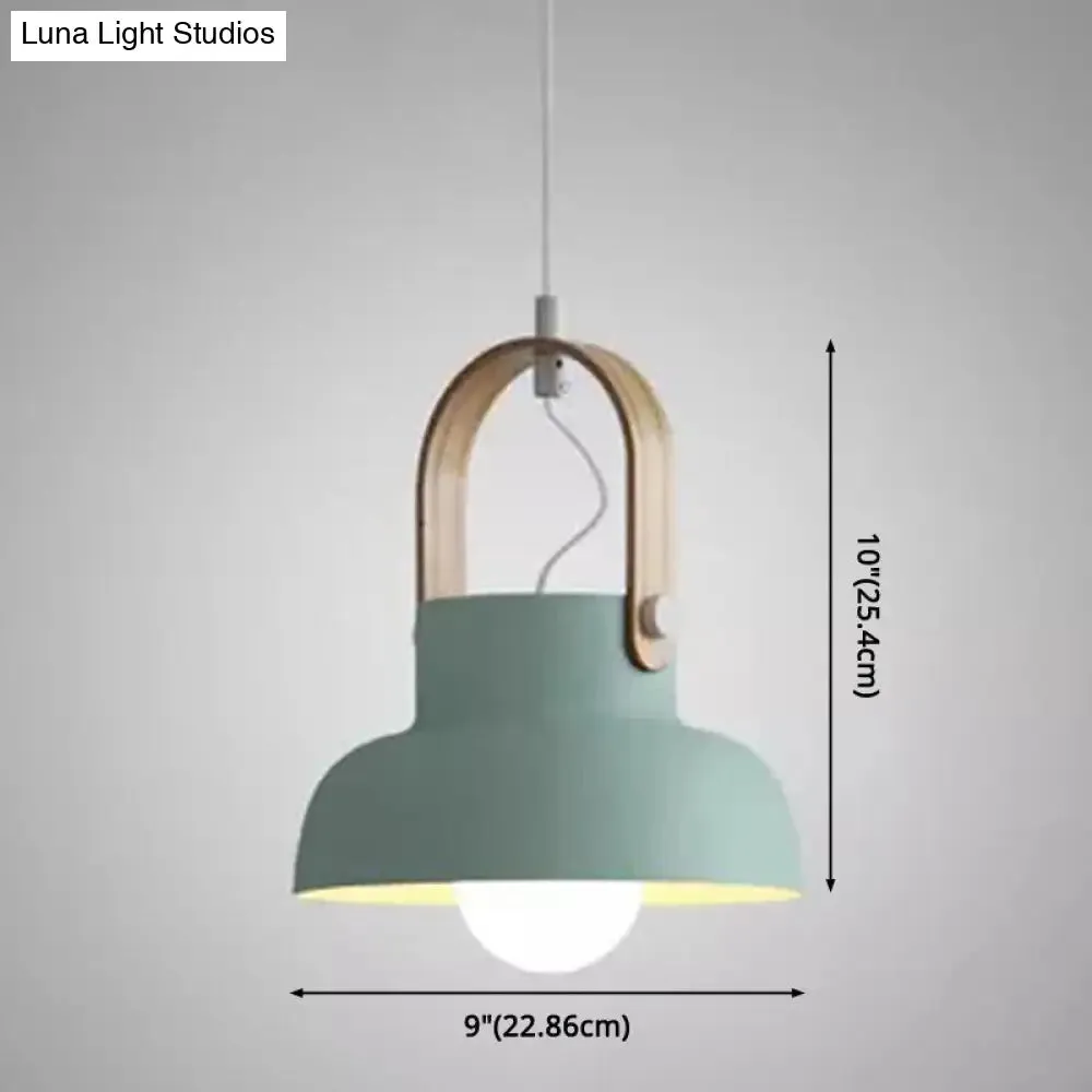 Nordic Modern Metal Pendant Lamp - 1-Light Upside Down Trifle Style for Restaurants