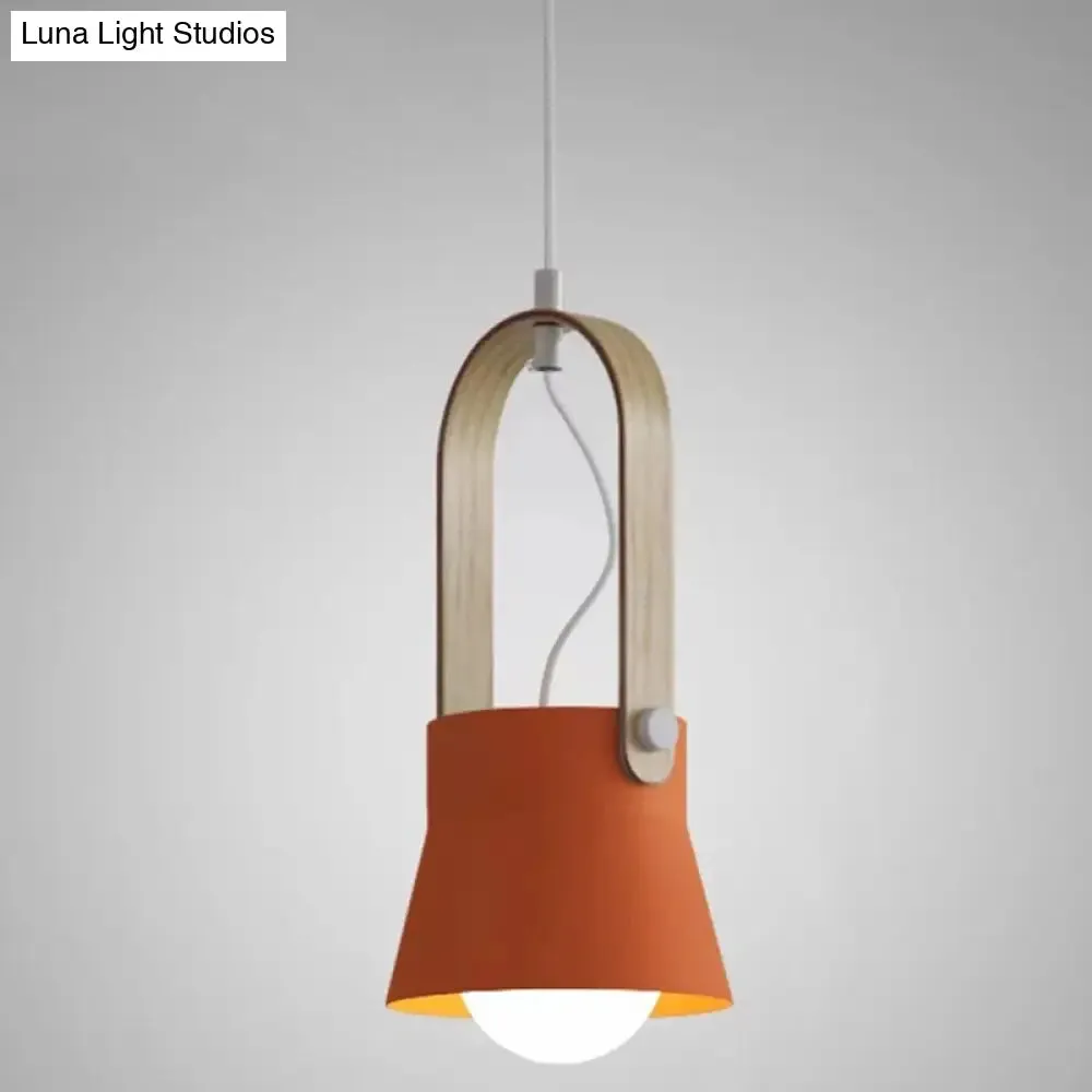 Nordic Modern Metal Pendant Lamp - 1-Light Upside Down Trifle Style for Restaurants