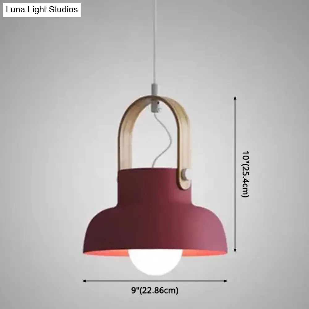 Nordic Modern Metal Pendant Lamp - 1-Light Upside Down Trifle Style for Restaurants