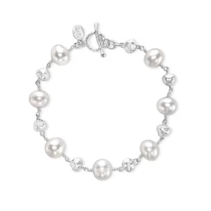 Nugget & White Freshwater Pearl Bracelet