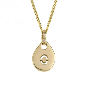 O Organic Initial Tag with Diamond Set Bale Pendant GP2323