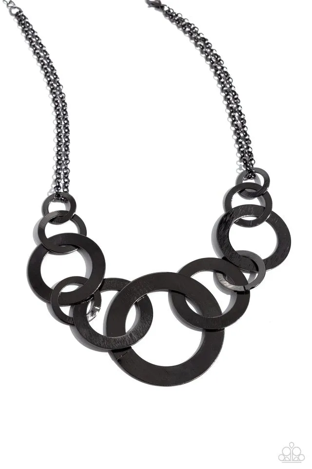 Paparazzi Necklace ~ Uptown Links - Black