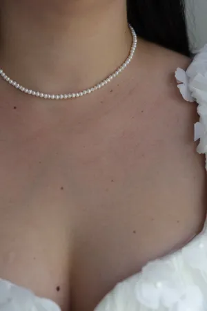 Pearl Necklace Beautiful Silver