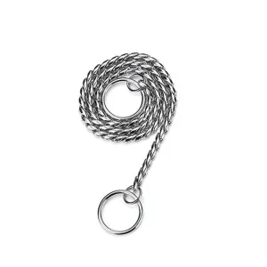 PetAffairs Fashion Silver Metal Chain Dog Leash