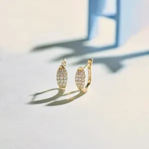 Petal Diamond Hoops