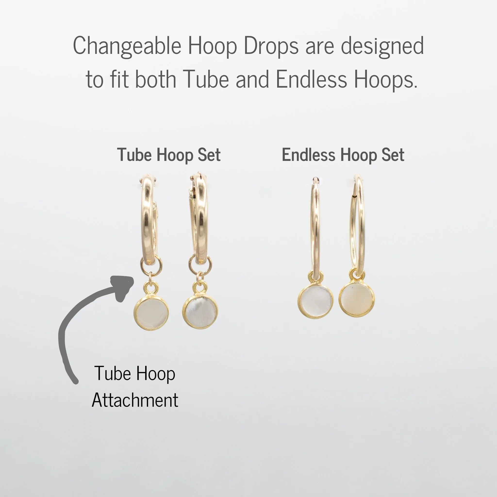 Petite Cubic Zirconia Hoop Drops