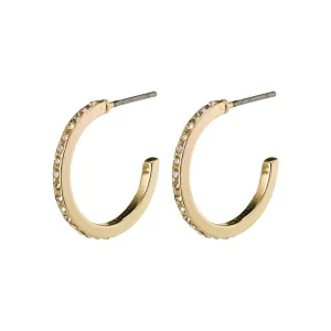 Pilgrim Roberta Crystal Semi-Hoop Earrings