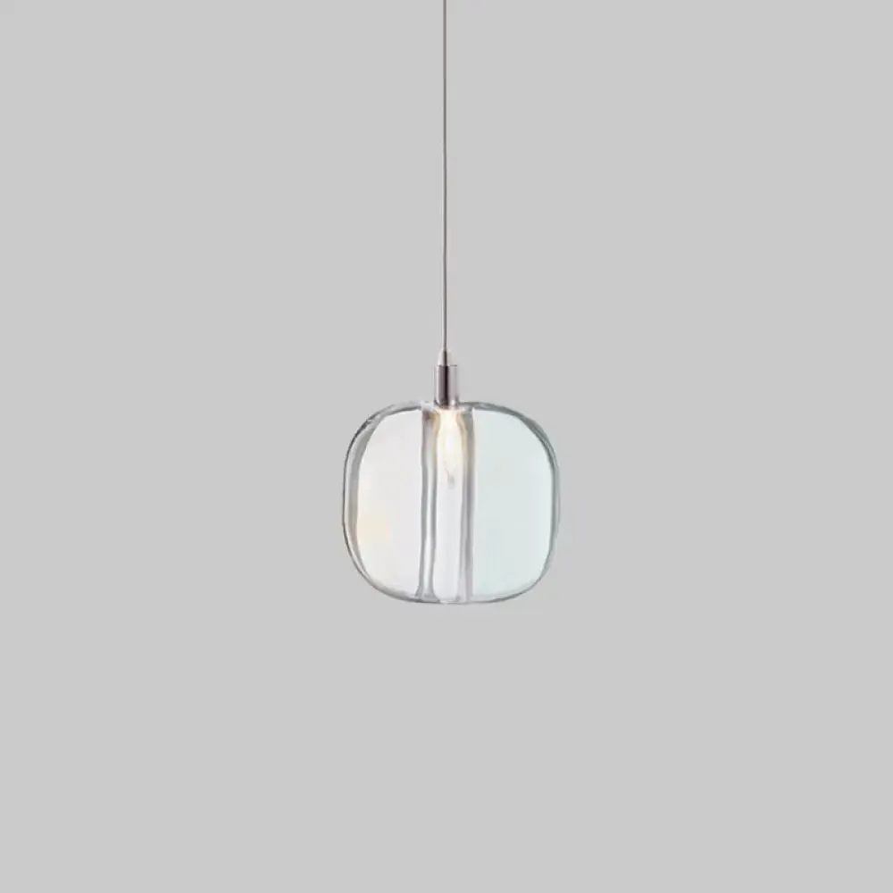 Postmodern Blown Glass Pendant Light with LED - Ideal for Commercial Stores