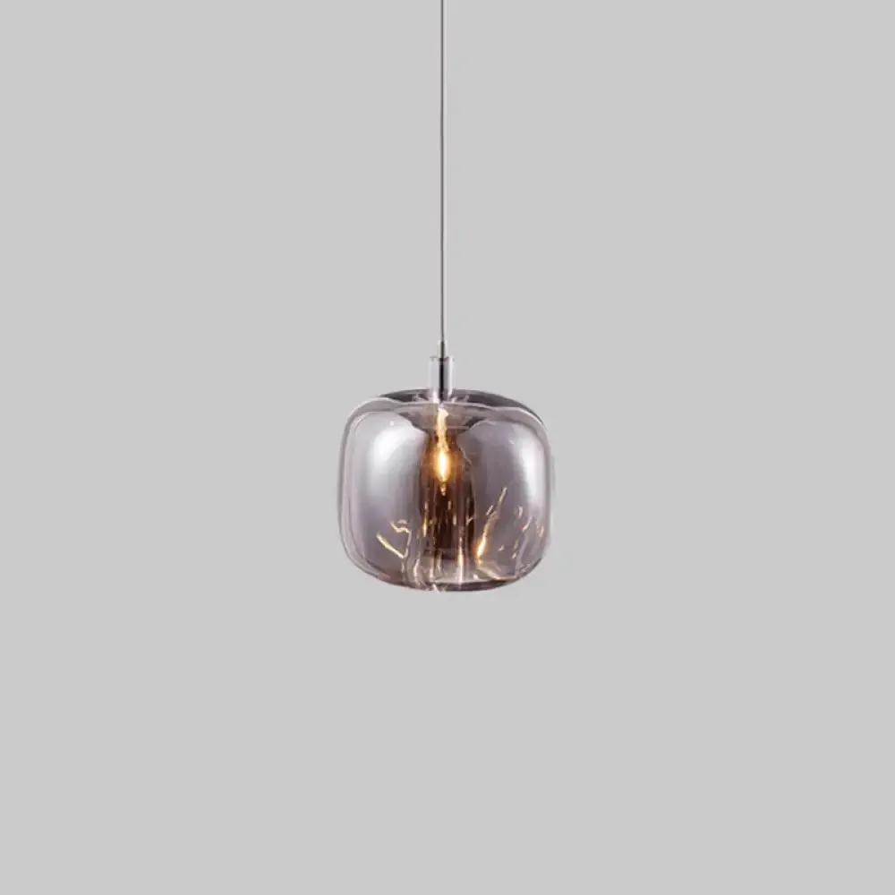 Postmodern Blown Glass Pendant Light with LED - Ideal for Commercial Stores