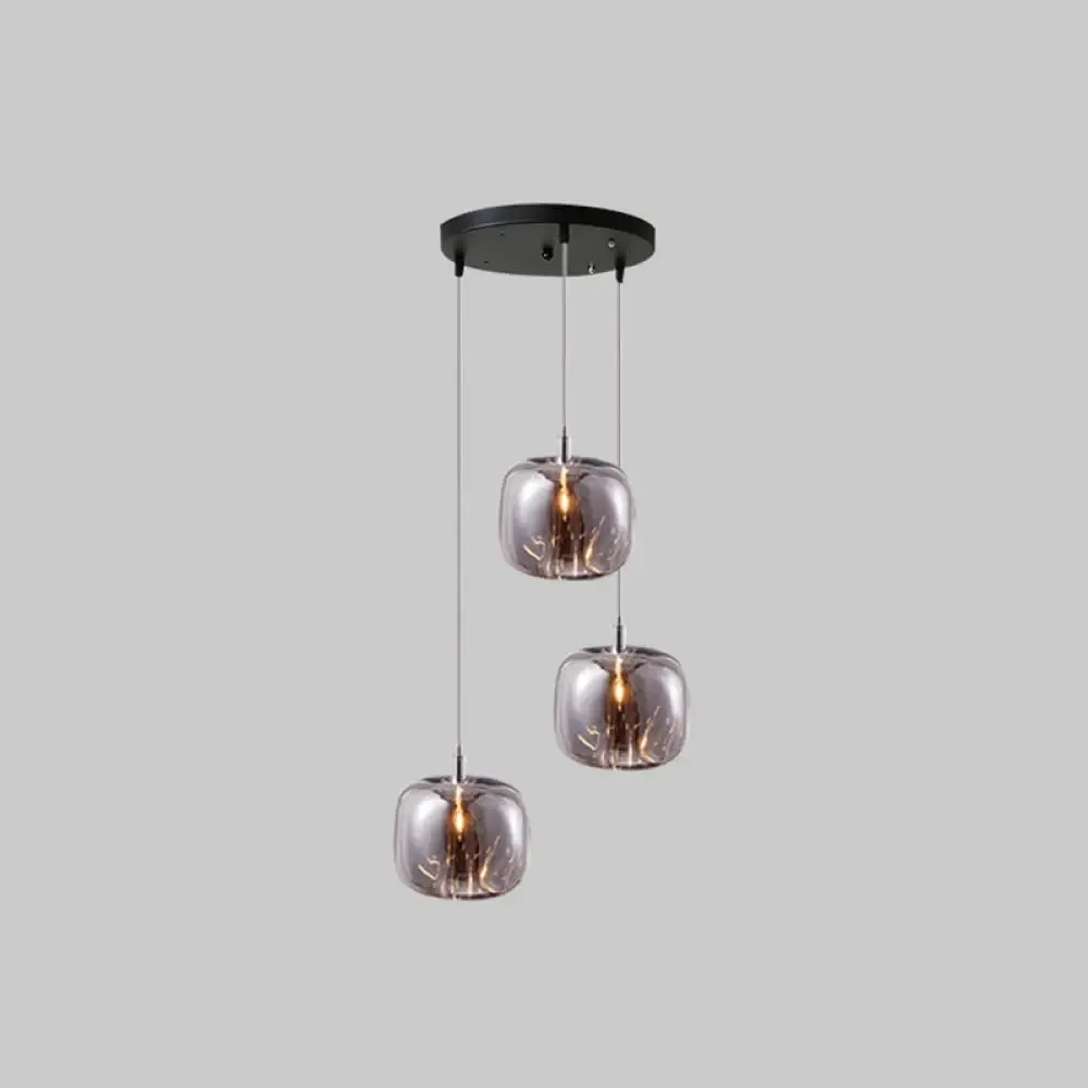 Postmodern Blown Glass Pendant Light with LED - Ideal for Commercial Stores