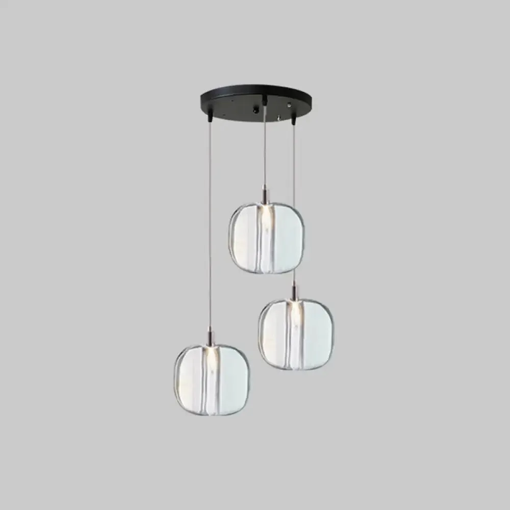 Postmodern Blown Glass Pendant Light with LED - Ideal for Commercial Stores