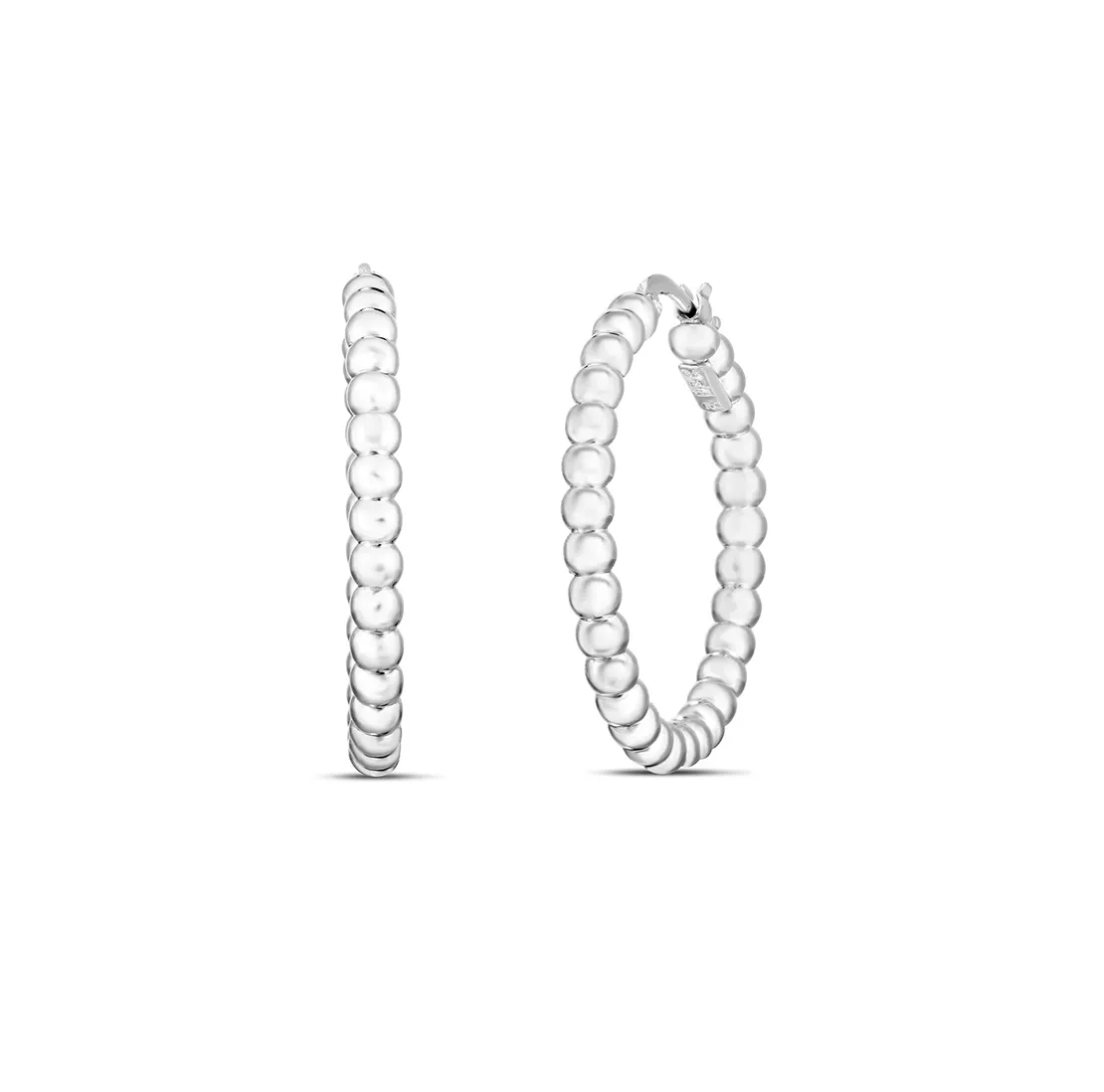 Roberto Coin Oro Classic White Gold Classic Earrings, 25mm