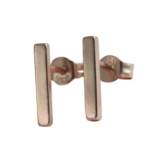 Rose Gold-Dipped Bar Stud Earrings