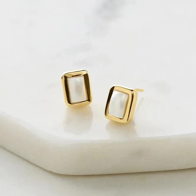 Sierra Stud Earrings - Pearl