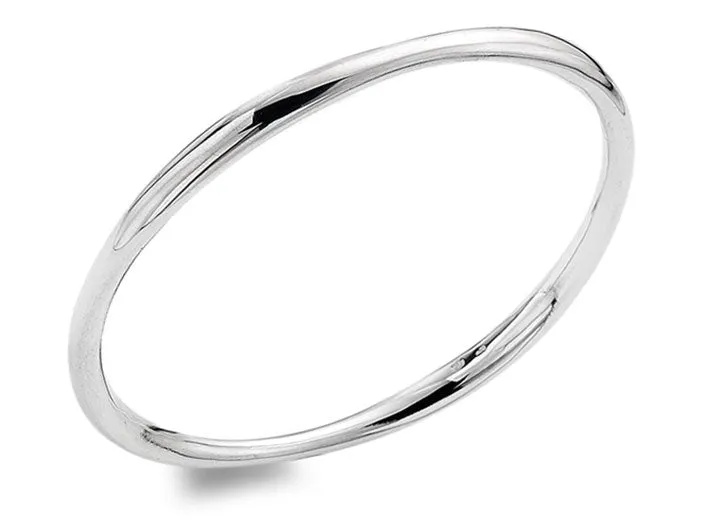 Silver Bangle - Organic Circle