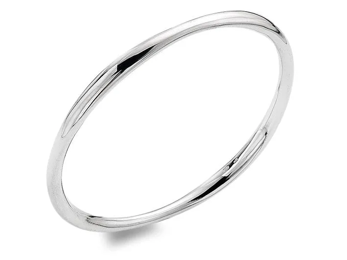 Silver Bangle - Organic Circle