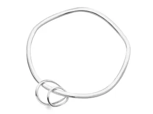 Silver Bangle - Organic Shapes