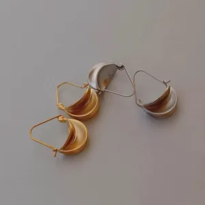 Small Swirl Hoop Earrings| Matte wave hoops| Small Fulani hoops | African hoop earrings