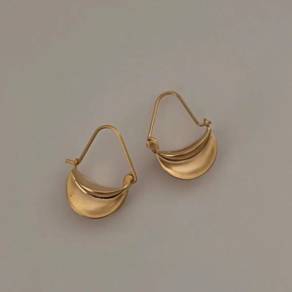 Small Swirl Hoop Earrings| Matte wave hoops| Small Fulani hoops | African hoop earrings