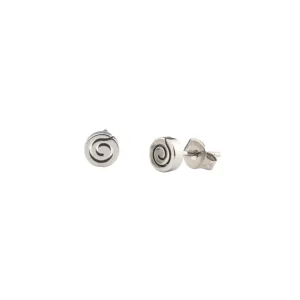 Small Swirl Titanium Studs