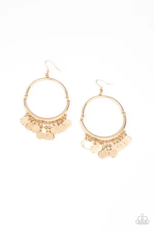 Speed of SPOTLIGHT - Gold Paparazzi Earrings