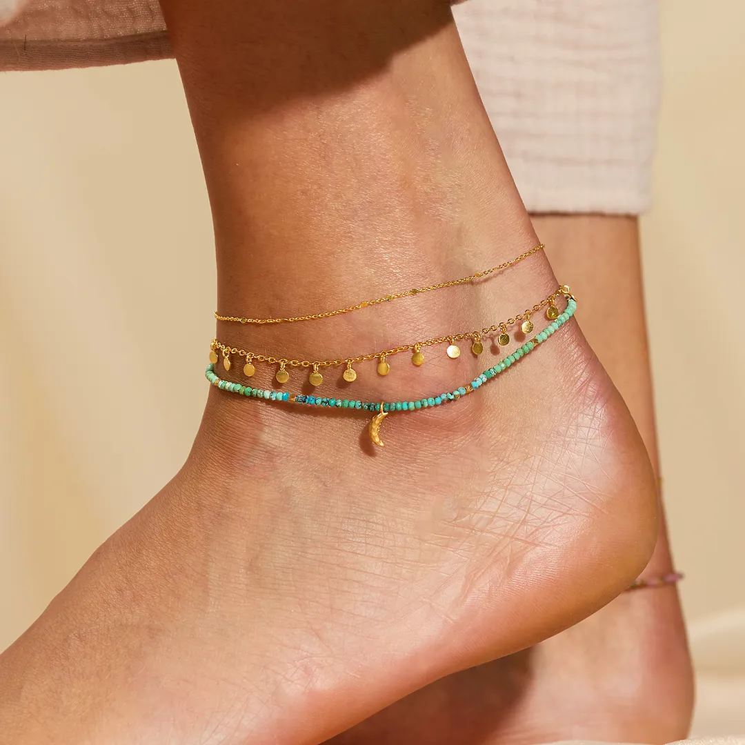 Step Into Light Shimmering Chain Anklet