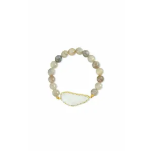 TAI Beaded Organic Shape Rock Crystal Bracelet