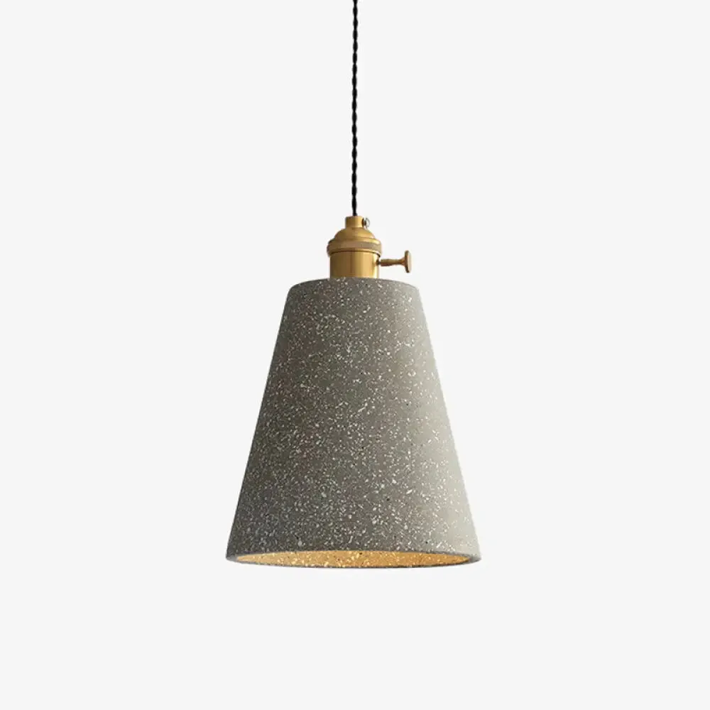 Terrazzo Geometric Pendant Light for Dining Room - Minimalistic 1-Light Suspension