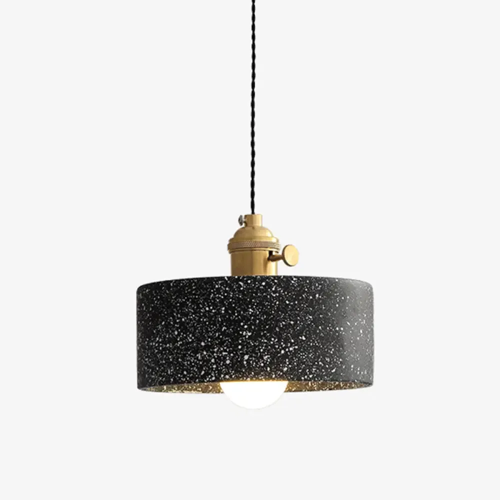 Terrazzo Geometric Pendant Light for Dining Room - Minimalistic 1-Light Suspension