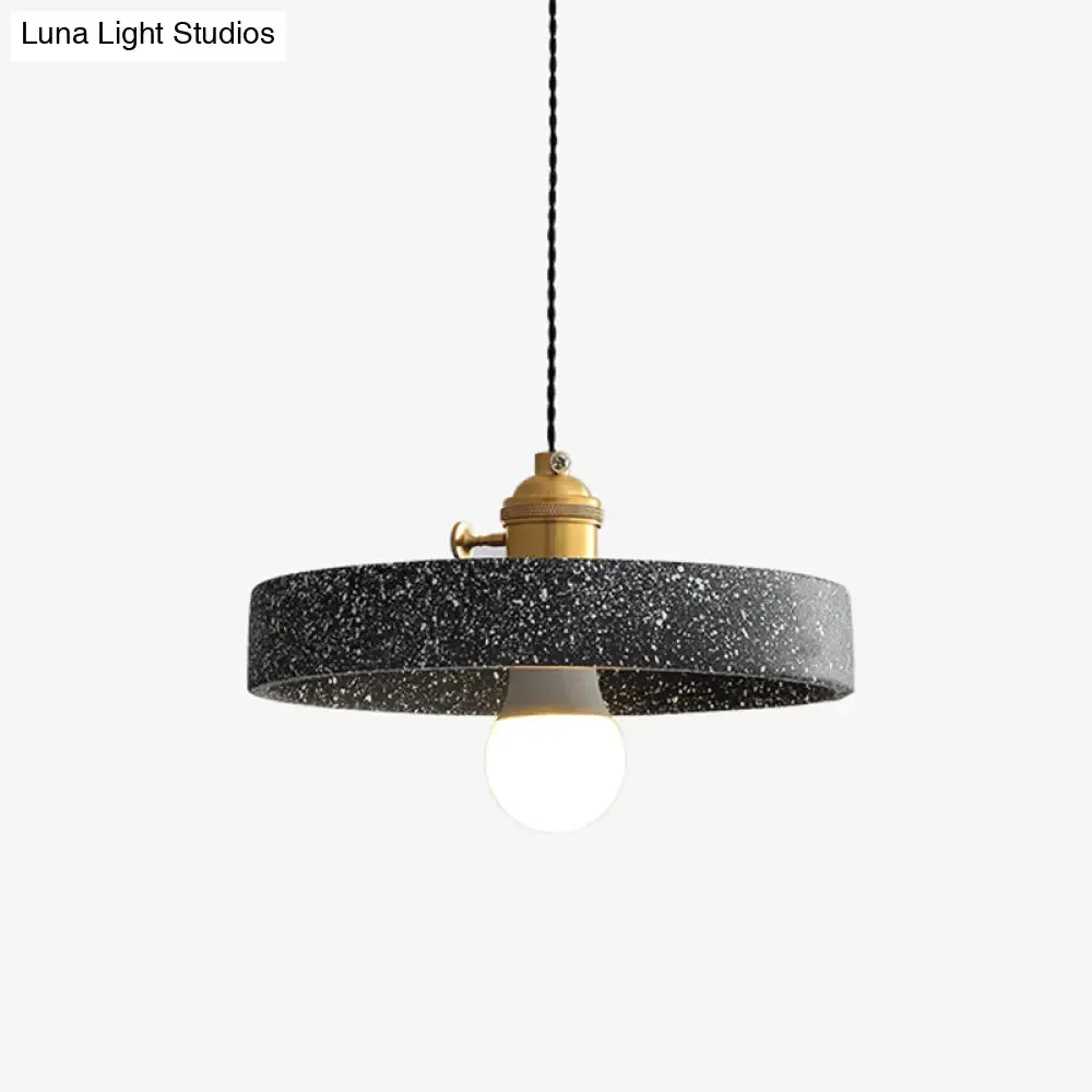 Terrazzo Geometric Pendant Light for Dining Room - Minimalistic 1-Light Suspension