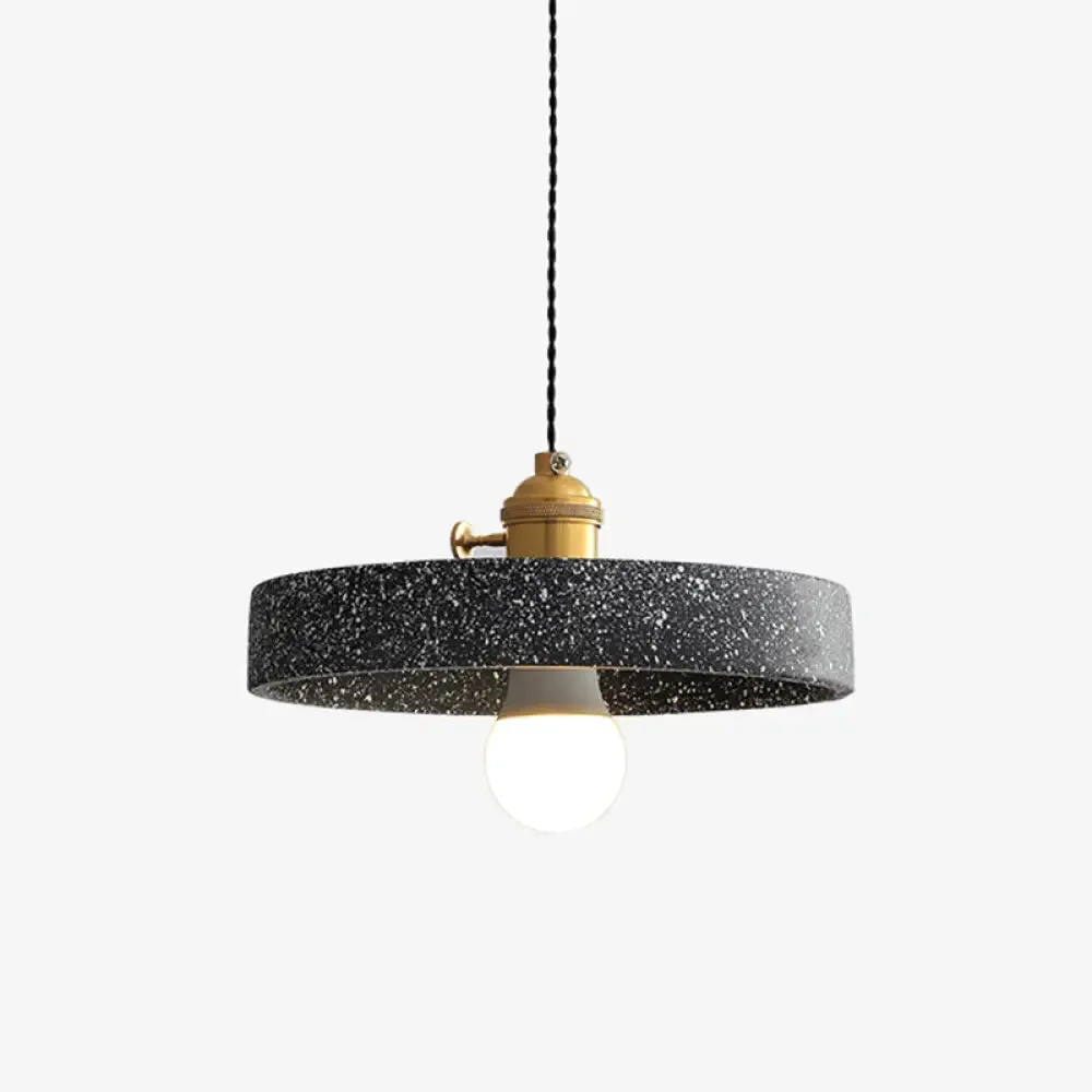 Terrazzo Geometric Pendant Light for Dining Room - Minimalistic 1-Light Suspension