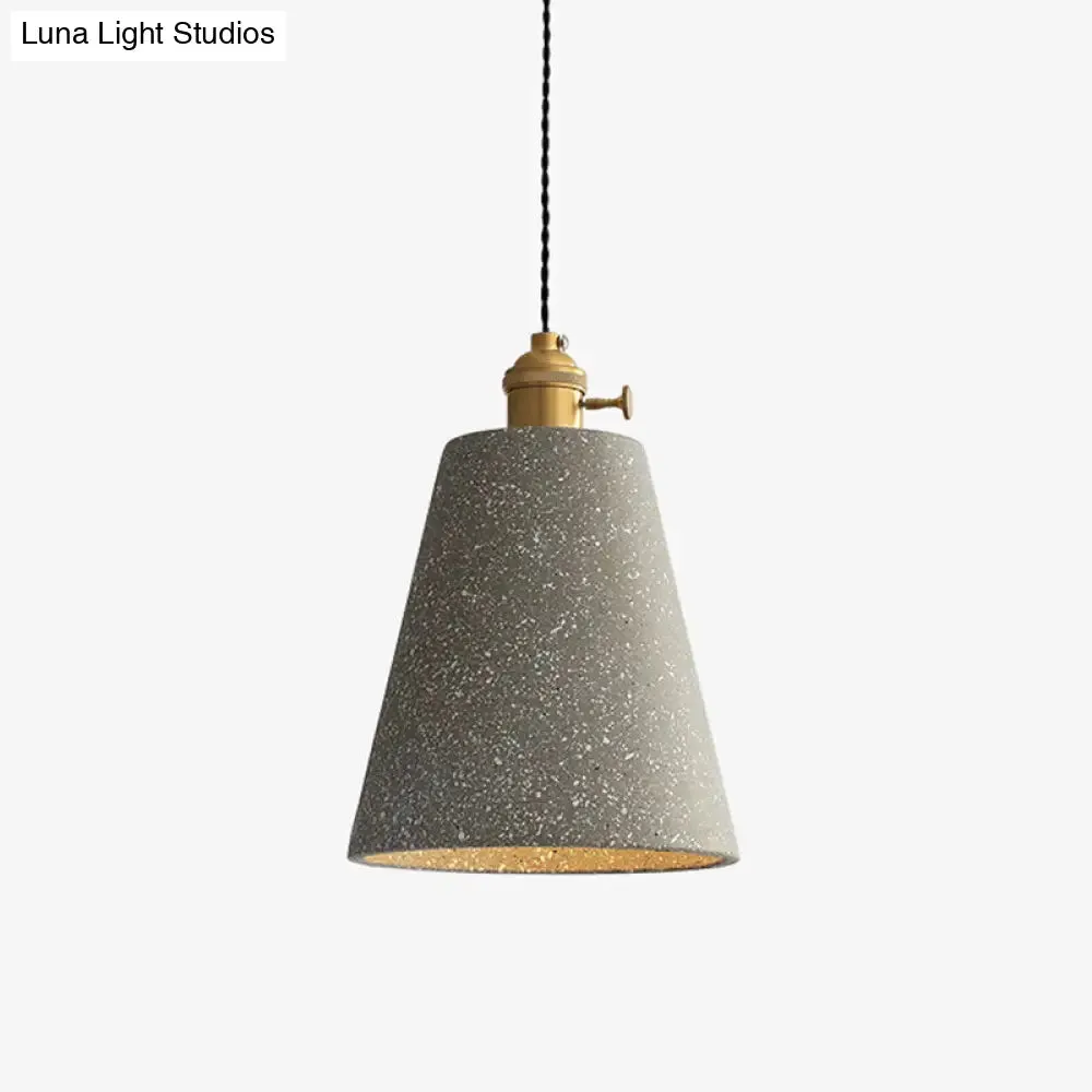 Terrazzo Geometric Pendant Light for Dining Room - Minimalistic 1-Light Suspension