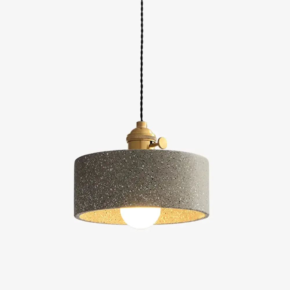 Terrazzo Geometric Pendant Light for Dining Room - Minimalistic 1-Light Suspension