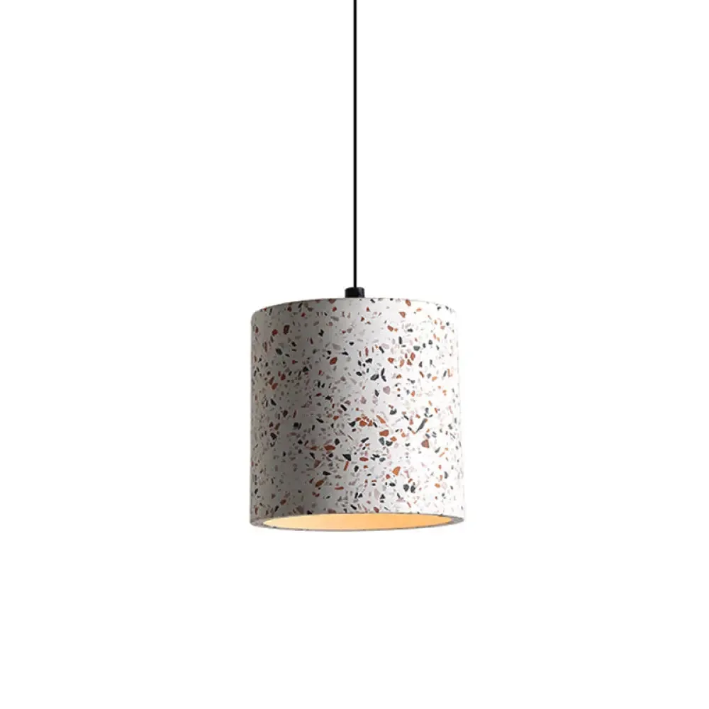 Terrazzo Geometric Pendant Light for Dining Room - Minimalistic 1-Light Suspension