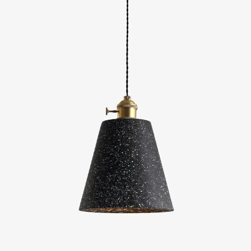 Terrazzo Geometric Pendant Light for Dining Room - Minimalistic 1-Light Suspension