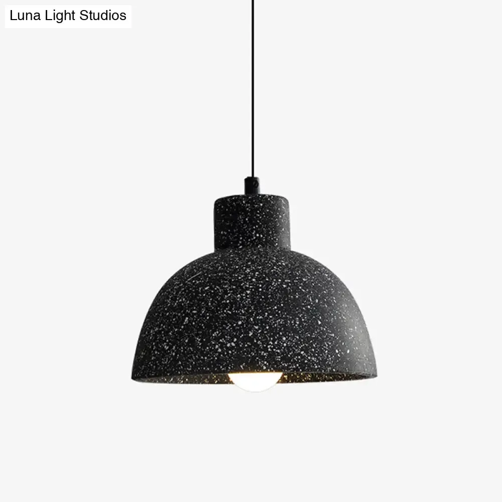 Terrazzo Geometric Pendant Light for Dining Room - Minimalistic 1-Light Suspension