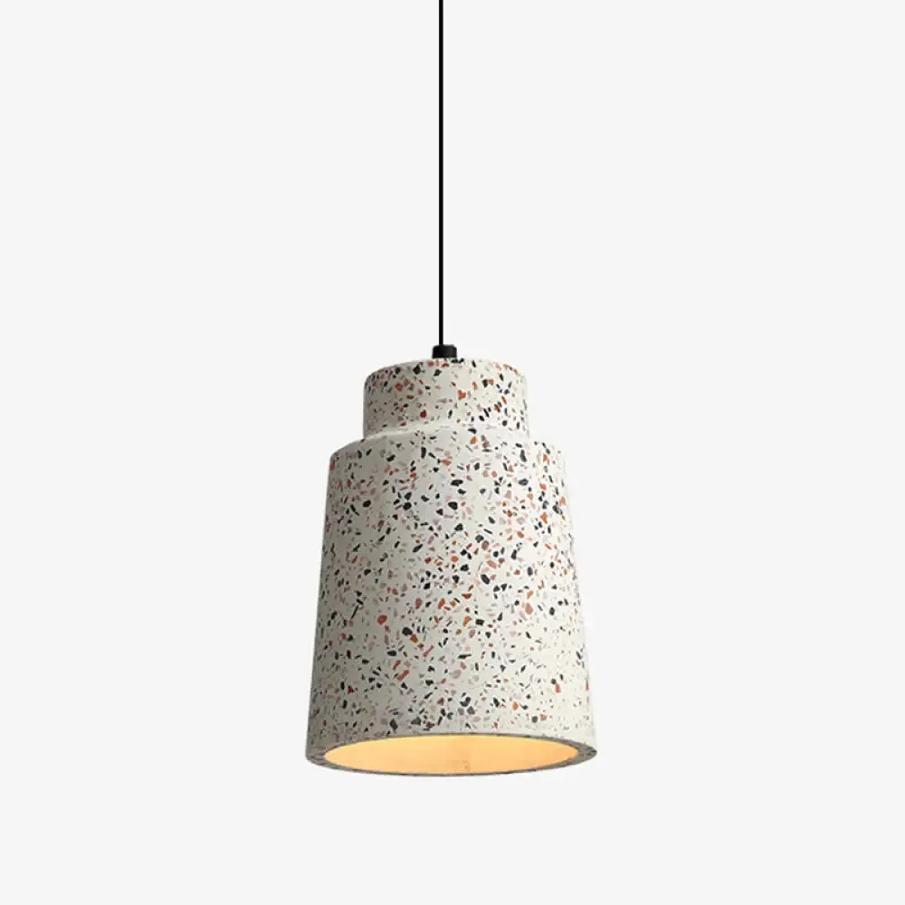 Terrazzo Geometric Pendant Light for Dining Room - Minimalistic 1-Light Suspension