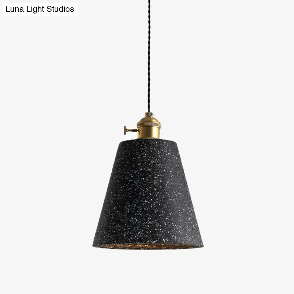 Terrazzo Geometric Pendant Light for Dining Room - Minimalistic 1-Light Suspension