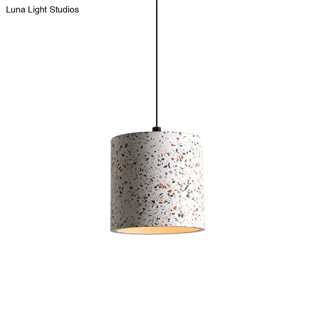 Terrazzo Geometric Pendant Light for Dining Room - Minimalistic 1-Light Suspension