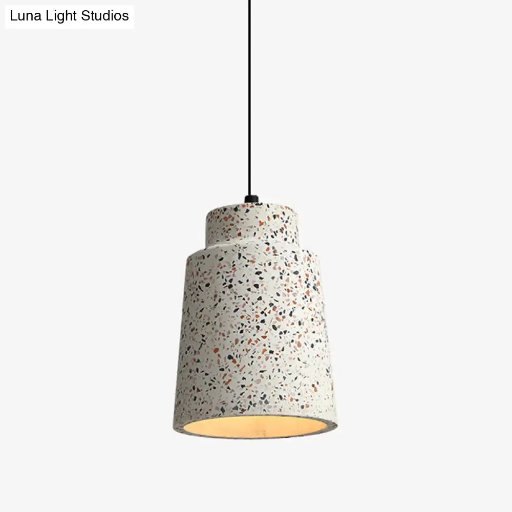 Terrazzo Geometric Pendant Light for Dining Room - Minimalistic 1-Light Suspension