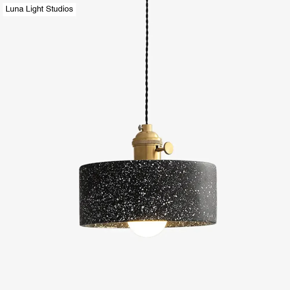 Terrazzo Geometric Pendant Light for Dining Room - Minimalistic 1-Light Suspension