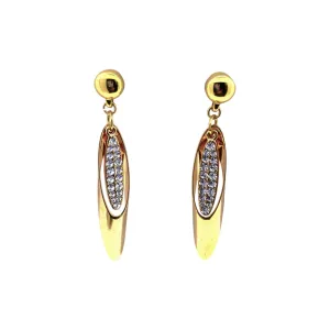 TI-GO Gold with hanging gems earring