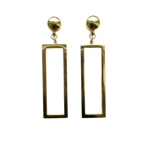 TI-GO Rectangle mirrored gold earrings