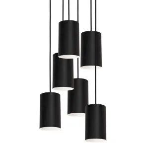 Tyke 24 in. 6 Lights Pendant Light Black Finish