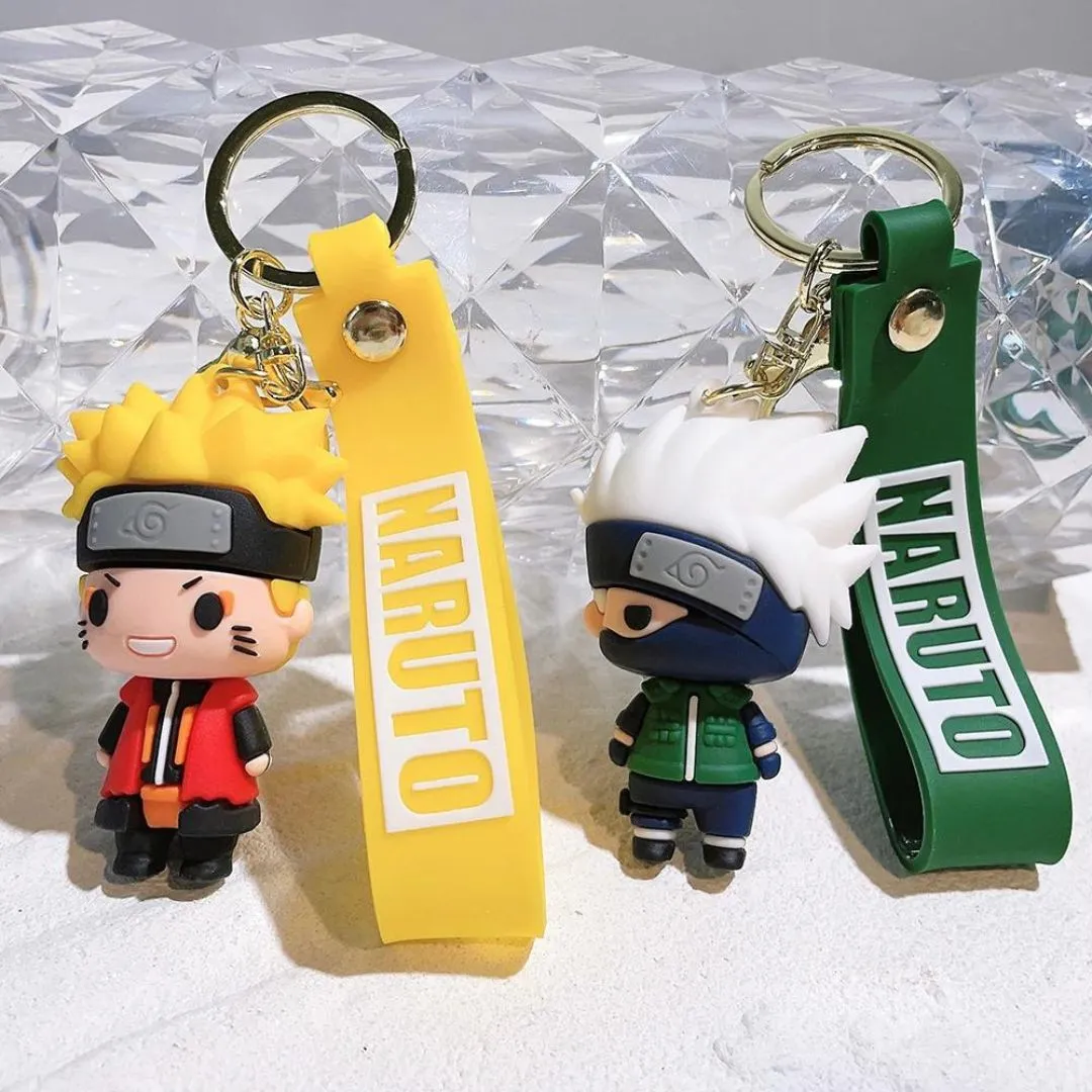 Whimsical 3D Rubber Silicon Cartoon Keyrings - Naruto ( Pack of 1 )