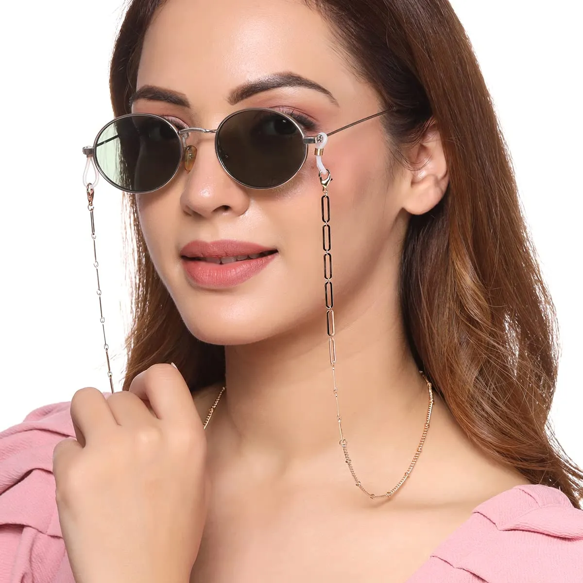 Yellow Chimes Sunglasses Chain for Women Eyeglasses Chain Multicolor Beadded Face Mask Chains Sunglasses Accessories/Sunglasses Lanyard for Girls and Women (Style-16)